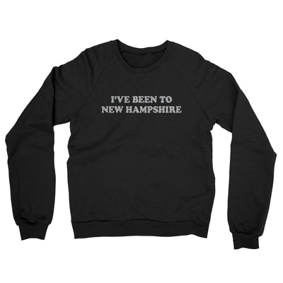 I've Been To New Hampshire Midweight French Terry Crewneck Sweatshirt-Black-Allegiant Goods Co. Vintage Sports Apparel