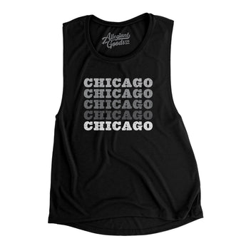 Chicago Repeat Women's Flowey Scoopneck Muscle Tank-Allegiant Goods Co. Vintage Sports Apparel