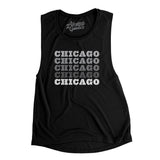 Chicago Repeat Women's Flowey Scoopneck Muscle Tank-Allegiant Goods Co. Vintage Sports Apparel