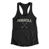 Pensacola Golf Women's Racerback Tank-Black-Allegiant Goods Co. Vintage Sports Apparel