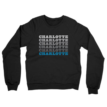 Charlotte Repeat Midweight French Terry Crewneck Sweatshirt-Allegiant Goods Co. Vintage Sports Apparel