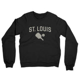 St. Louis Pickleball Midweight French Terry Crewneck Sweatshirt-Black-Allegiant Goods Co. Vintage Sports Apparel