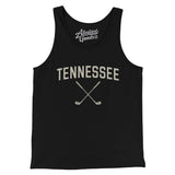 Tennessee Golf Men/Unisex Tank Top-Black-Allegiant Goods Co. Vintage Sports Apparel