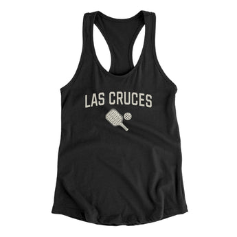 Las Cruces Pickleball Women's Racerback Tank-Black-Allegiant Goods Co. Vintage Sports Apparel