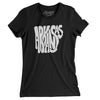 Arkansas State Shape Text Women's T-Shirt-Black-Allegiant Goods Co. Vintage Sports Apparel