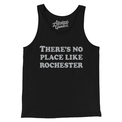 There's No Place Like Rochester Men/Unisex Tank Top-Black-Allegiant Goods Co. Vintage Sports Apparel