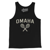 Omaha Tennis Men/Unisex Tank Top-Black-Allegiant Goods Co. Vintage Sports Apparel