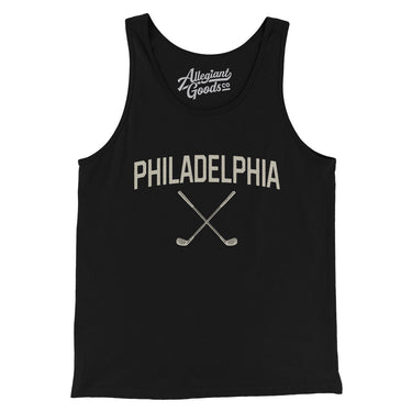 Philadephia Golf Men/Unisex Tank Top-Black-Allegiant Goods Co. Vintage Sports Apparel
