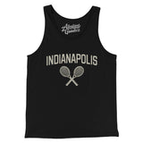 Indianapolis Tennis Men/Unisex Tank Top-Black-Allegiant Goods Co. Vintage Sports Apparel