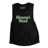 Missouri Weed Women's Flowey Scoopneck Muscle Tank-Black-Allegiant Goods Co. Vintage Sports Apparel