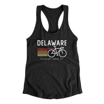 Delaware Cycling Women's Racerback Tank-Black-Allegiant Goods Co. Vintage Sports Apparel