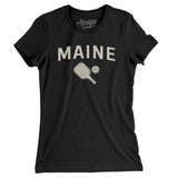 Maine Pickleball Women's T-Shirt-Black-Allegiant Goods Co. Vintage Sports Apparel