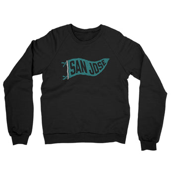 San Jose Pennant Midweight French Terry Crewneck Sweatshirt-Allegiant Goods Co. Vintage Sports Apparel