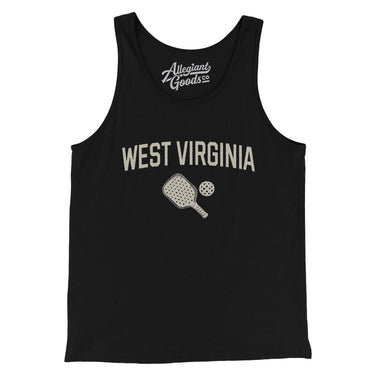 West Virginia Pickleball Men/Unisex Tank Top-Black-Allegiant Goods Co. Vintage Sports Apparel