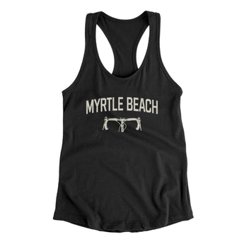 Myrtle Beach Cycling Women's Racerback Tank-Black-Allegiant Goods Co. Vintage Sports Apparel