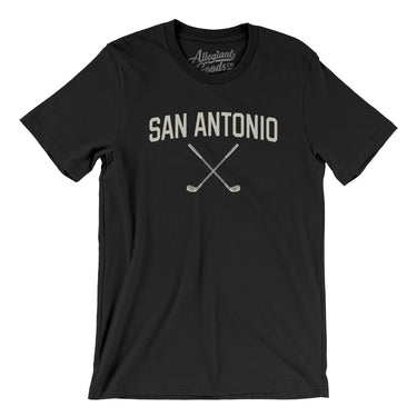 San Antonio Golf Men/Unisex T-Shirt-Black-Allegiant Goods Co. Vintage Sports Apparel