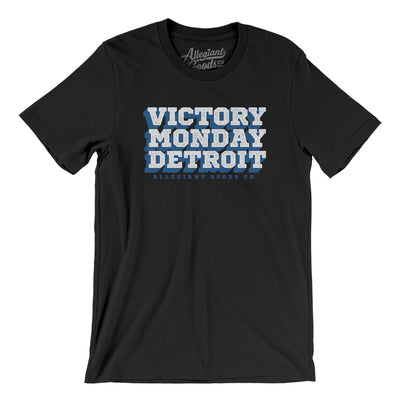 Victory Monday Detroit Men/Unisex T-Shirt-Black-Allegiant Goods Co. Vintage Sports Apparel