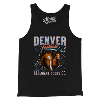 Denver Football Throwback Mascot Men/Unisex Tank Top-Allegiant Goods Co. Vintage Sports Apparel