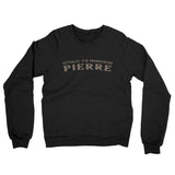 Actually It's Pronounced Pierre Midweight French Terry Crewneck Sweatshirt-Black-Allegiant Goods Co. Vintage Sports Apparel