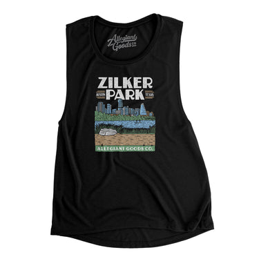 Zilker Park Women's Flowey Scoopneck Muscle Tank-Allegiant Goods Co. Vintage Sports Apparel