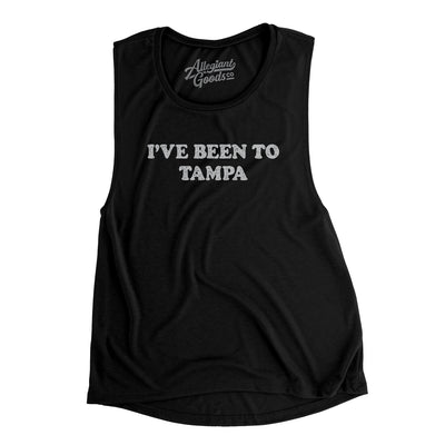 I've Been To Tampa Women's Flowey Scoopneck Muscle Tank-Black-Allegiant Goods Co. Vintage Sports Apparel