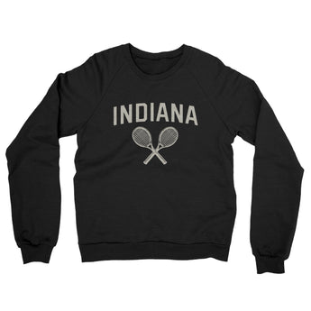 Indiana Tennis Midweight French Terry Crewneck Sweatshirt-Black-Allegiant Goods Co. Vintage Sports Apparel