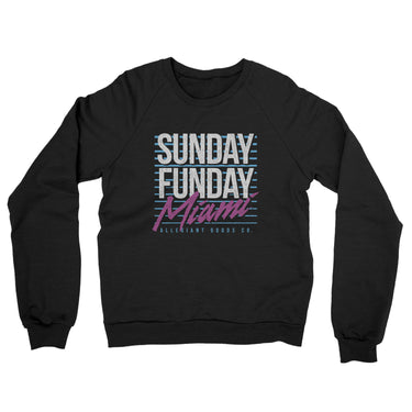 Sunday Funday Miami Midweight French Terry Crewneck Sweatshirt-Allegiant Goods Co. Vintage Sports Apparel