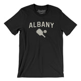 Albany Pickleball Men/Unisex T-Shirt-Black-Allegiant Goods Co. Vintage Sports Apparel