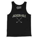 Jackson Hole Golf Men/Unisex Tank Top-Black-Allegiant Goods Co. Vintage Sports Apparel