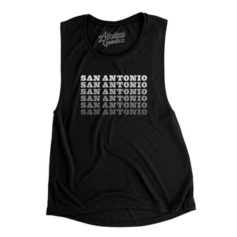 San Antonio Repeat Women's Flowey Scoopneck Muscle Tank-Allegiant Goods Co. Vintage Sports Apparel