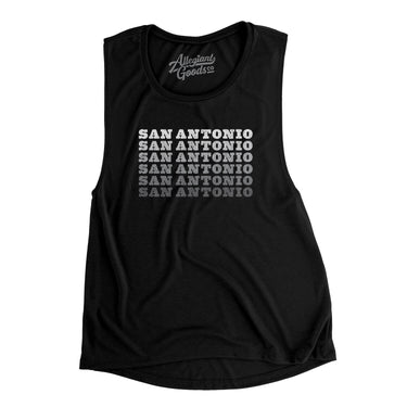 San Antonio Repeat Women's Flowey Scoopneck Muscle Tank-Allegiant Goods Co. Vintage Sports Apparel
