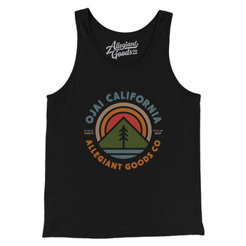 Ojai California Retro Badge Men/Unisex Tank Top-Allegiant Goods Co. Vintage Sports Apparel