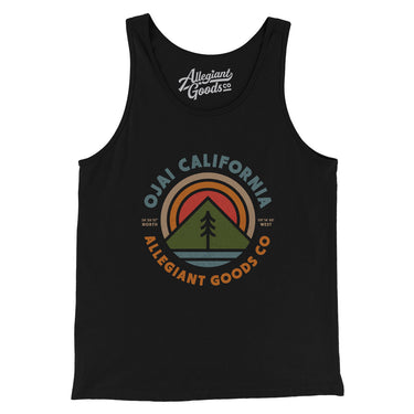 Ojai California Retro Badge Men/Unisex Tank Top-Allegiant Goods Co. Vintage Sports Apparel