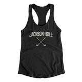 Jackson Hole Golf Women's Racerback Tank-Black-Allegiant Goods Co. Vintage Sports Apparel