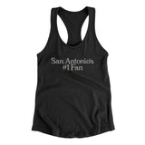 San Antonio's Number 1 Fan Women's Racerback Tank-Allegiant Goods Co. Vintage Sports Apparel