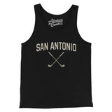 San Antonio Golf Men/Unisex Tank Top-Black-Allegiant Goods Co. Vintage Sports Apparel