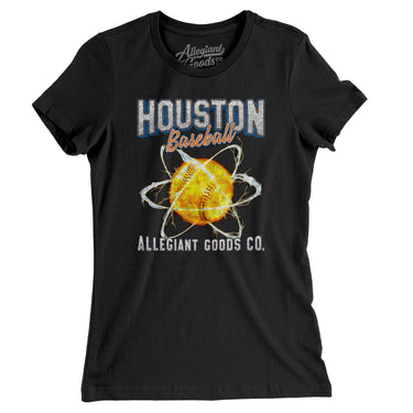 Houston Baseball Throwback Mascot Women's T-Shirt-Allegiant Goods Co. Vintage Sports Apparel