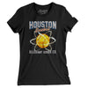 Houston Baseball Throwback Mascot Women's T-Shirt-Black-Allegiant Goods Co. Vintage Sports Apparel