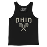Ohio Tennis Men/Unisex Tank Top-Black-Allegiant Goods Co. Vintage Sports Apparel