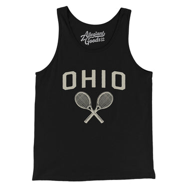 Ohio Tennis Men/Unisex Tank Top-Black-Allegiant Goods Co. Vintage Sports Apparel