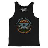 Telluride Colorado Retro Badge Men/Unisex Tank Top-Black-Allegiant Goods Co. Vintage Sports Apparel