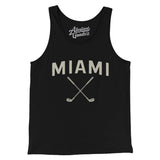 Miami Golf Men/Unisex Tank Top-Black-Allegiant Goods Co. Vintage Sports Apparel