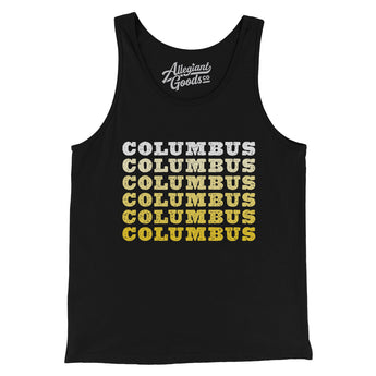 Columbus Repeat Men/Unisex Tank Top-Black-Allegiant Goods Co. Vintage Sports Apparel