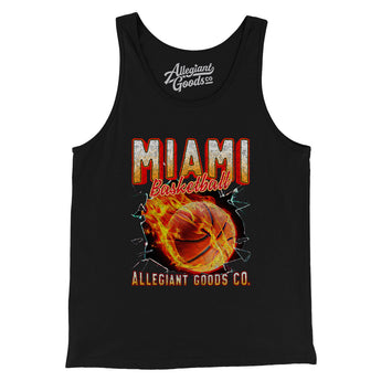 Miami Basketball Throwback Mascot Men/Unisex Tank Top-Allegiant Goods Co. Vintage Sports Apparel