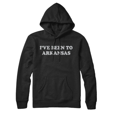 I've Been To Arkansas Hoodie-Black-Allegiant Goods Co. Vintage Sports Apparel