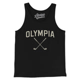 Olympia Golf Men/Unisex Tank Top-Black-Allegiant Goods Co. Vintage Sports Apparel