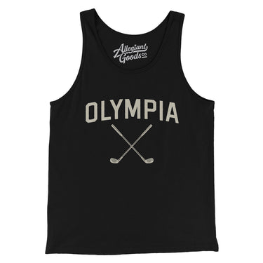 Olympia Golf Men/Unisex Tank Top-Black-Allegiant Goods Co. Vintage Sports Apparel