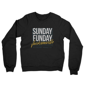 Sunday Funday Jacksonville Midweight French Terry Crewneck Sweatshirt-Allegiant Goods Co. Vintage Sports Apparel