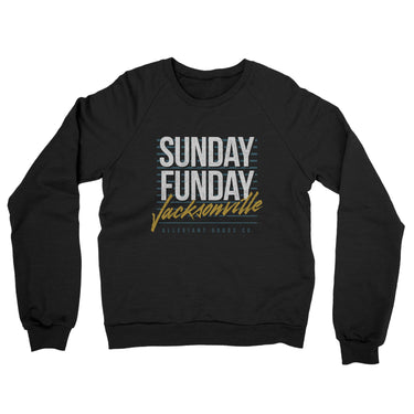 Sunday Funday Jacksonville Midweight French Terry Crewneck Sweatshirt-Allegiant Goods Co. Vintage Sports Apparel