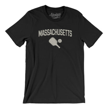 Massachusetts Pickleball Men/Unisex T-Shirt-Black-Allegiant Goods Co. Vintage Sports Apparel